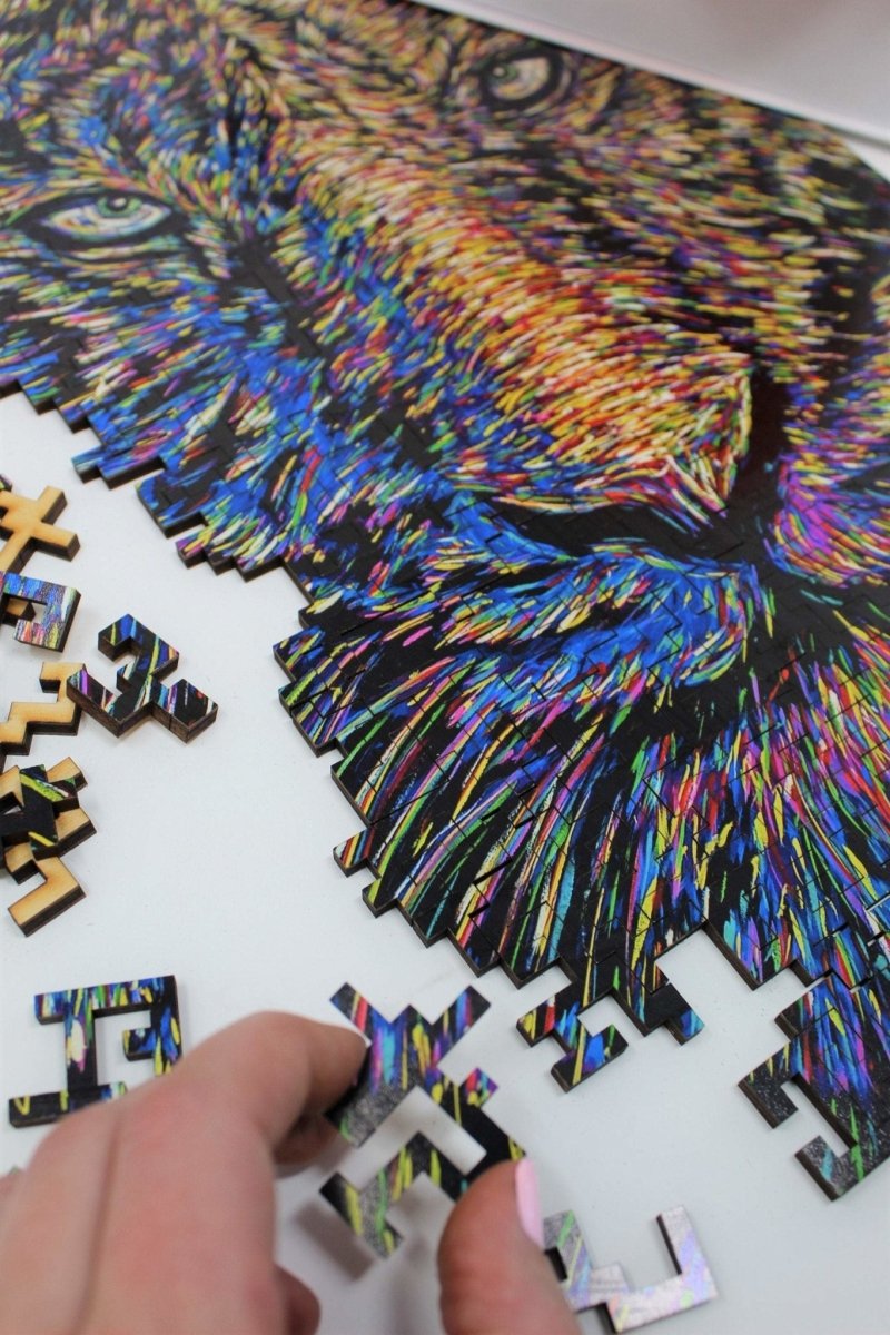 Eye of the Tiger by Caleb Fleisher, putting together the puzzle