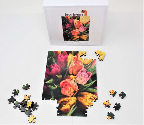 "Tulips" - 140 Pieces, Classic Puzzle - Bewilderness