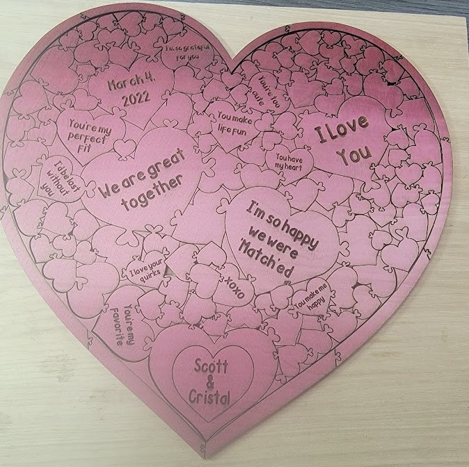 Engraved puzzle detail